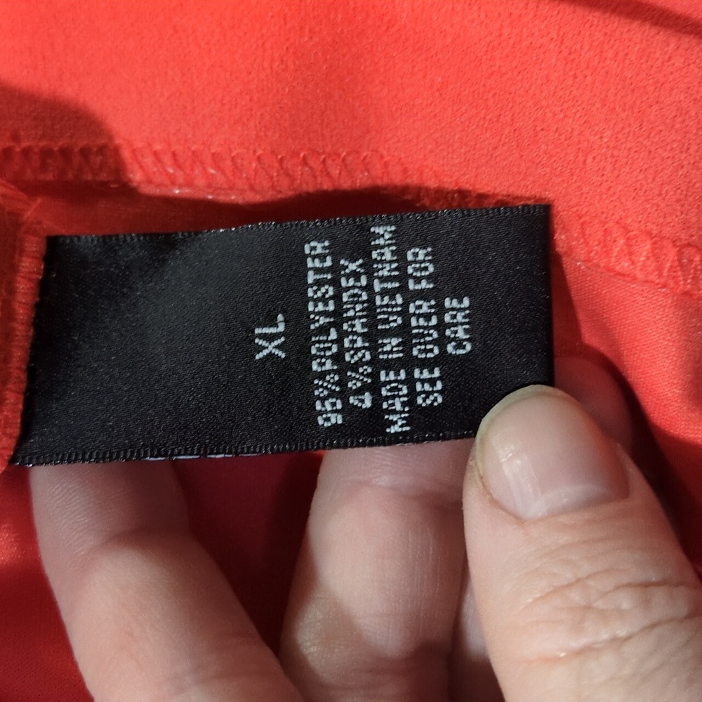 AB Studio Vibrant Coral Midi Dress - Picture 6 of 6